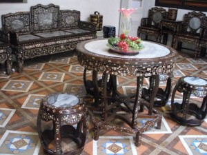 Peranakan furniture in the Pinang Peranakan Mansion