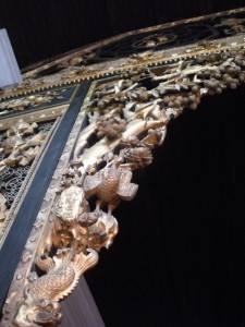 Carved wood archway in the Pinang Peranakan Mansion